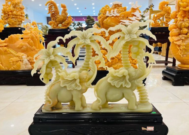 Hướng dẫn sử dụng tượng Voi đá trấn trạch trừ tà, cầu phúc