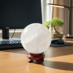quả cầu thạch anh trắng cùi dừa
